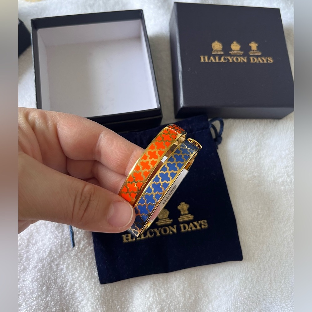 (ONE) Halcyon Days Gold-Plated Enamel Bracelet
